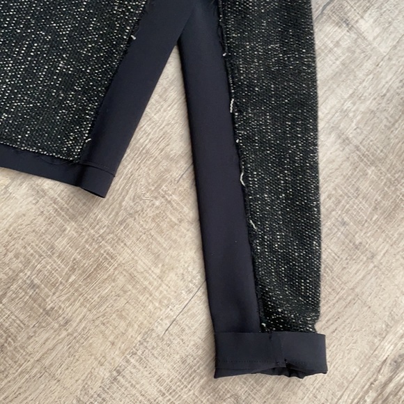 Vintage Elie Tahari Black Cropped Tweed Jacket Sz4 - Picture 5 of 9